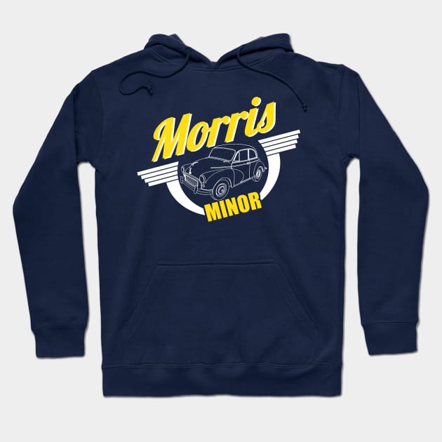 Retro Morris Minor T-Shirt Design Hoodie by funkymonkeytees